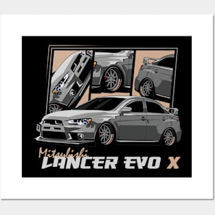 Mitsubishi Lancer EVO X, Evolution x JDM Posters and Art